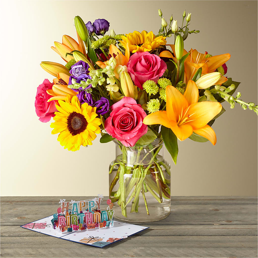 Best Day Bouquet & Lovepop® Birthday Pop-Up Card – D'FLOR FLOWERS BOUTIQUE, San Juan PR