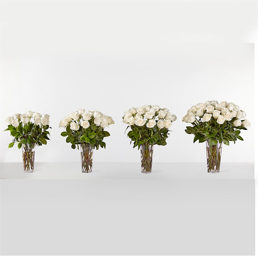 Long Stem White Rose Bouquet – D'FLOR FLOWERS AND GIFTS SHOP INC, San Juan PR
