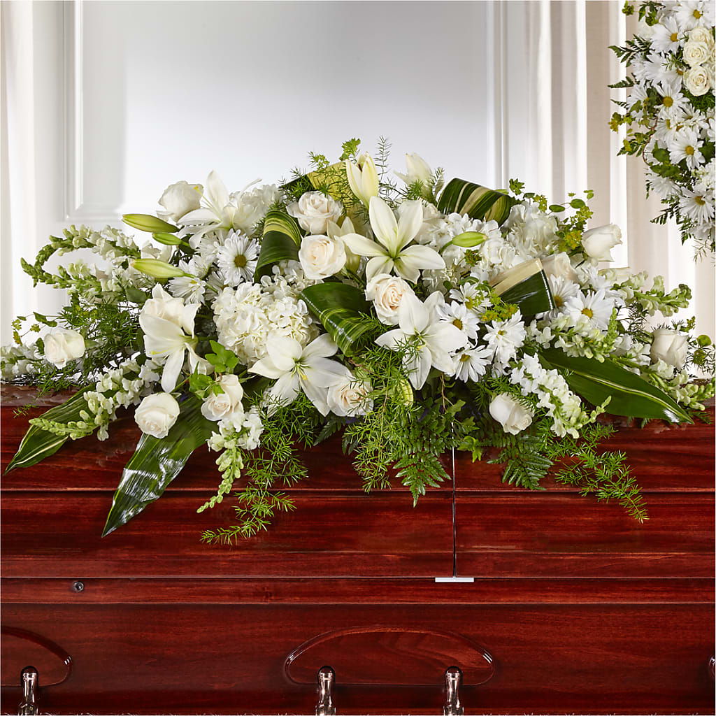 Abundance Casket Spray – D'FLOR FLOWERS BOUTIQUE, San Juan PR