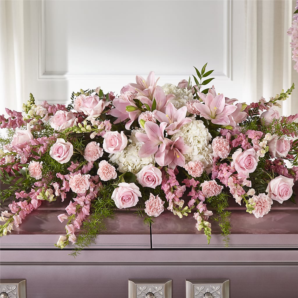 Life & Remembrance Casket Spray – D'FLOR FLOWERS BOUTIQUE, San Juan PR