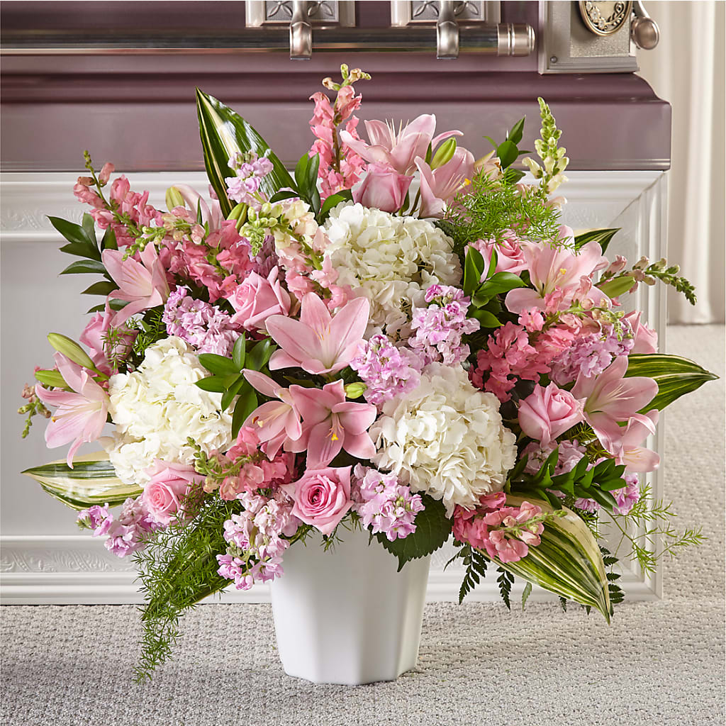 Simply Serene Floor Basket – D'FLOR FLOWERS BOUTIQUE, San Juan PR