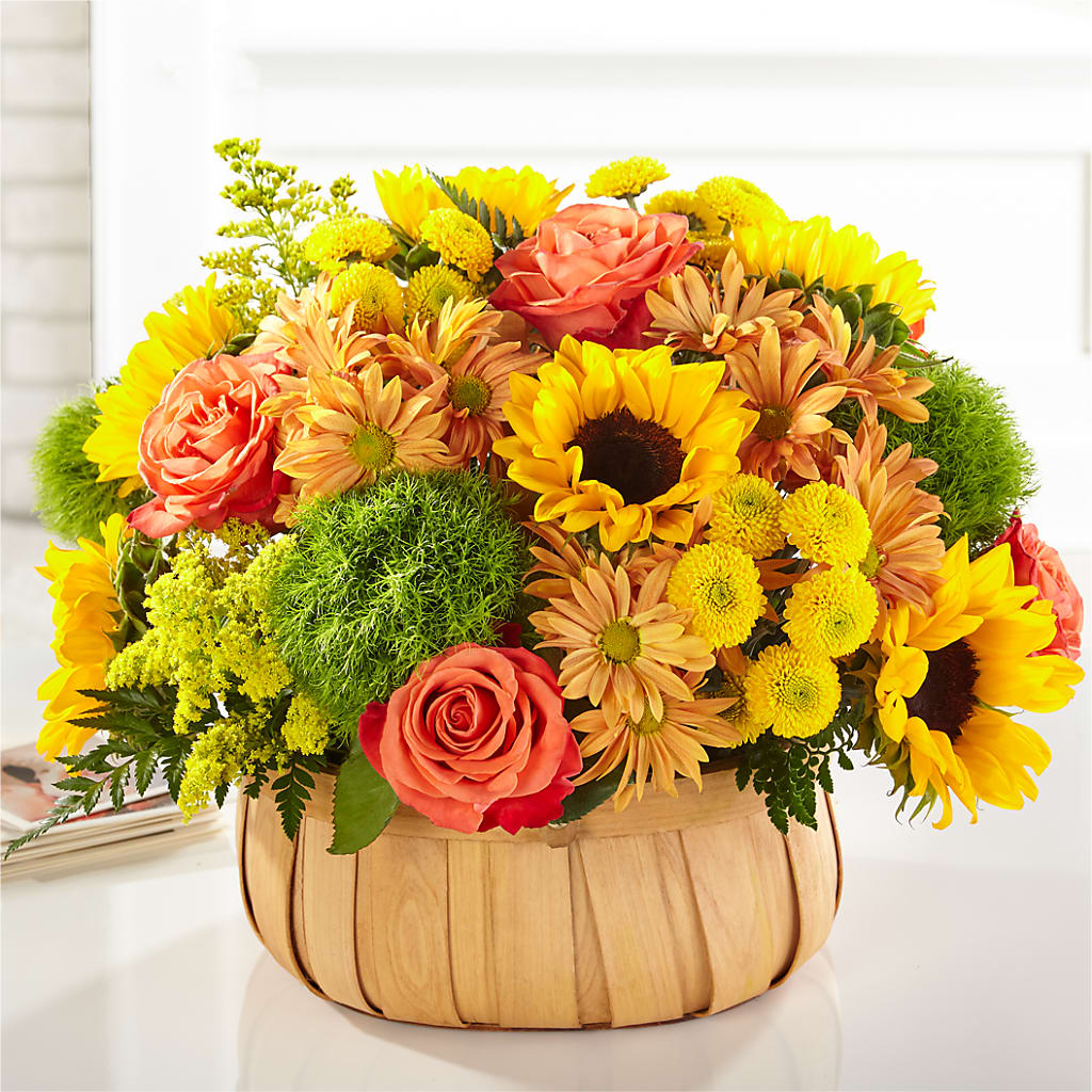 Harvest Sunflower Basket – D'FLOR FLOWERS BOUTIQUE, San Juan PR