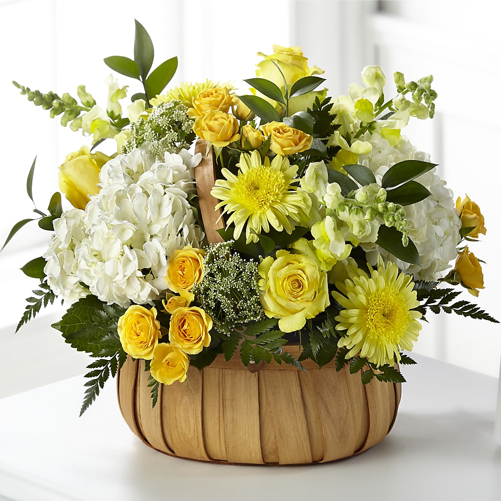 Rustic Remembrance Basket – D'FLOR FLOWERS BOUTIQUE, San Juan PR