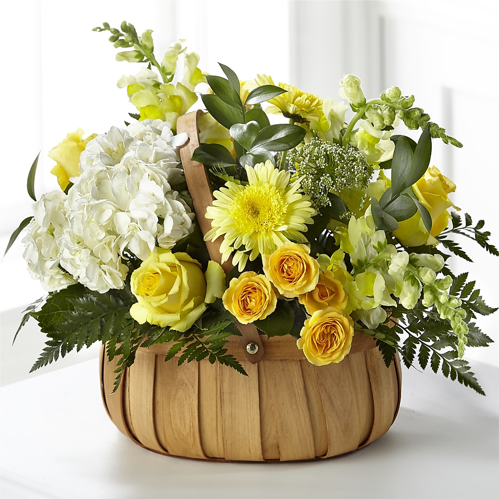 Rustic Remembrance Basket – D'FLOR FLOWERS BOUTIQUE, San Juan PR