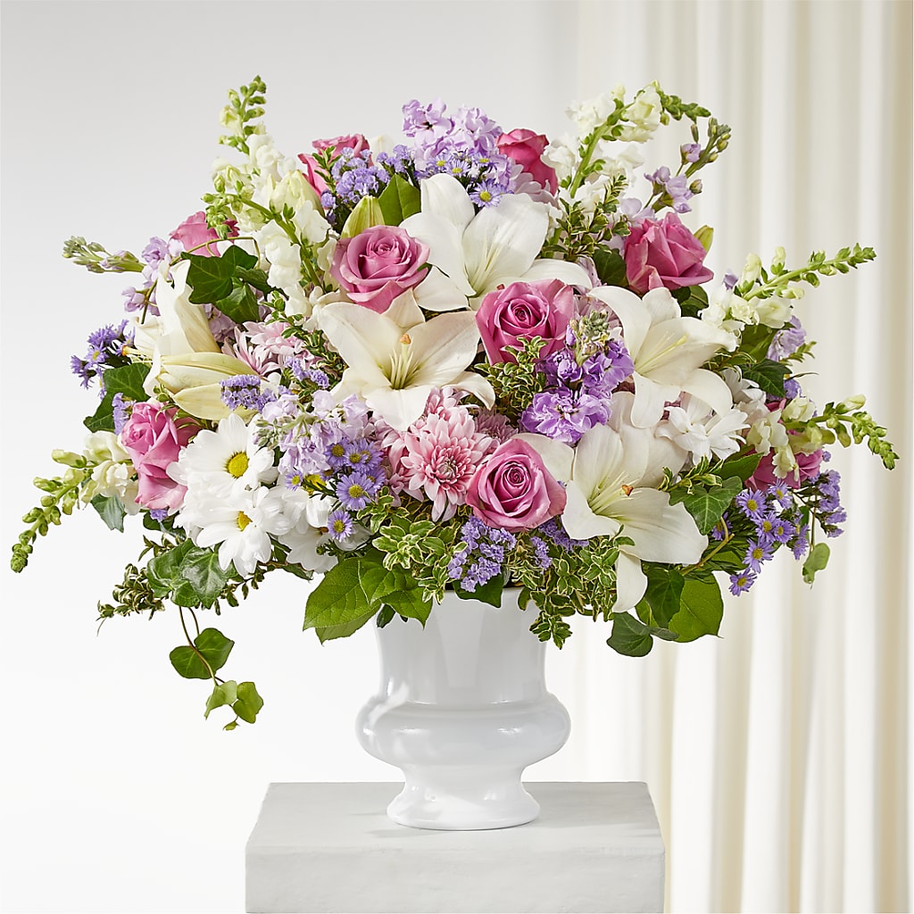 Remarkable Life Urn Arrangement – D'FLOR FLOWERS BOUTIQUE, San Juan PR