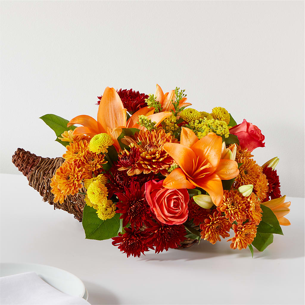Bouquet of Blessings Cornucopia – D'FLOR FLOWERS BOUTIQUE, San Juan PR
