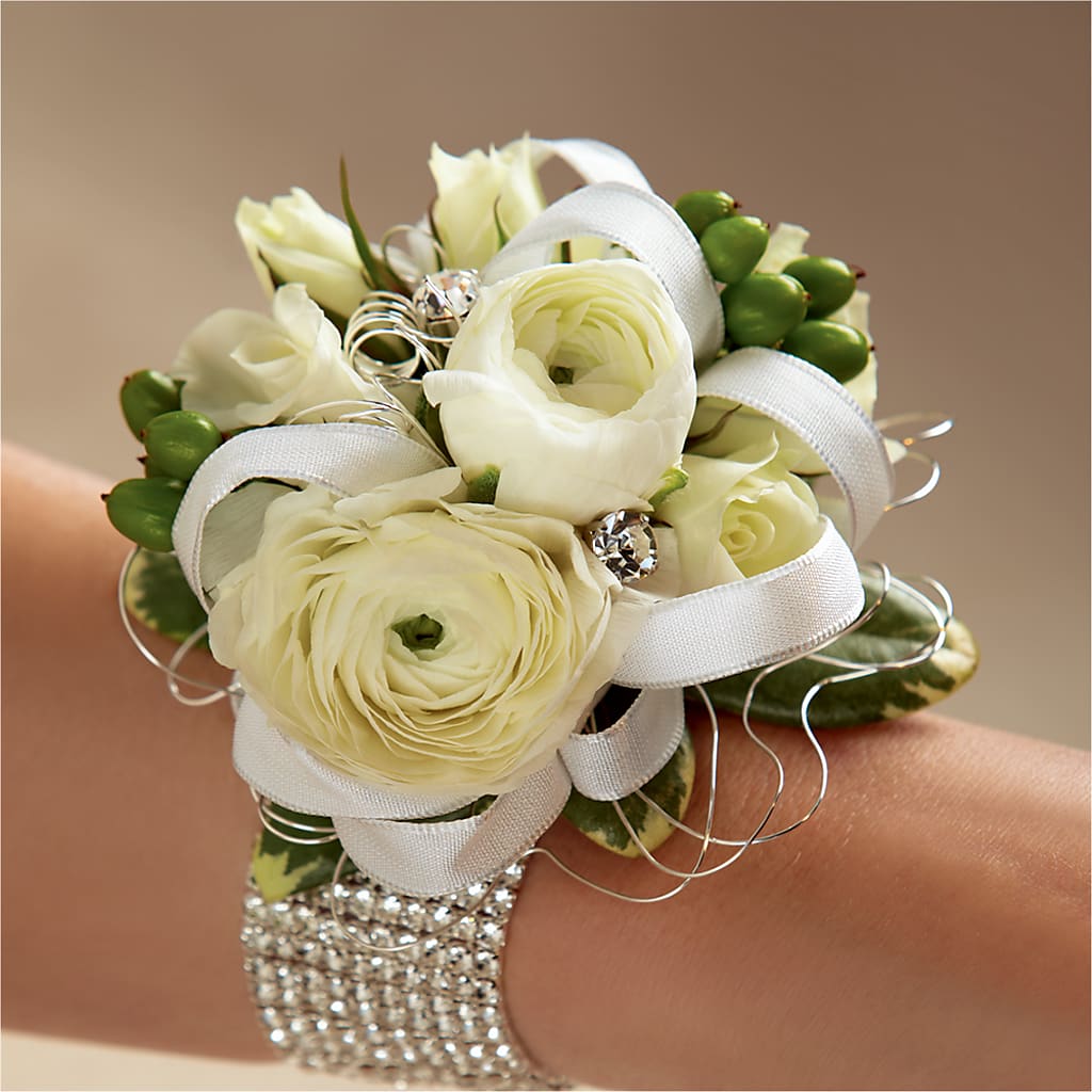 White Wedding Corsage – D'FLOR FLOWERS BOUTIQUE, San Juan PR