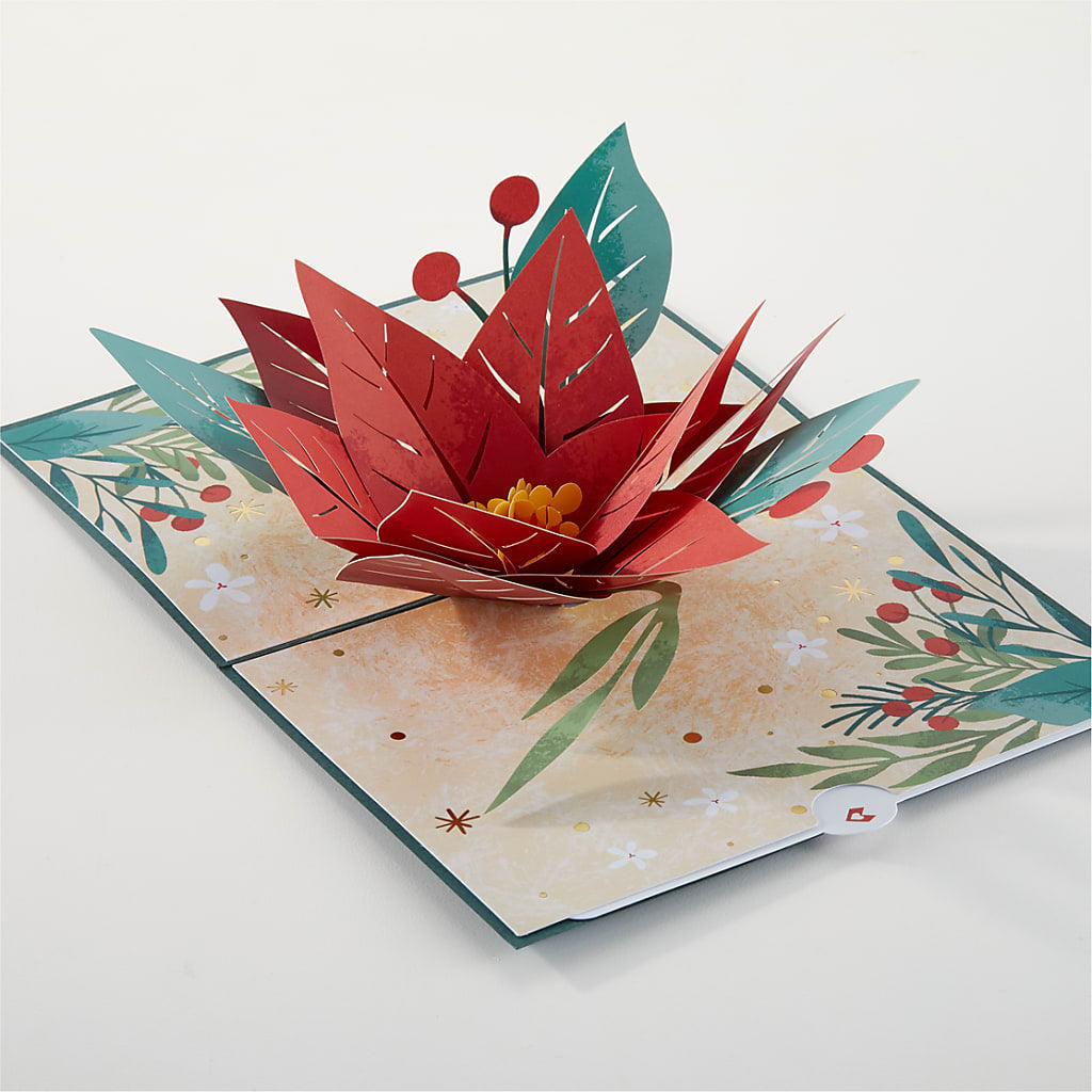 Happiest Holidays Poinsettia and Lovepop Card – D'FLOR FLOWERS AND GIFTS SHOP INC, San Juan PR
