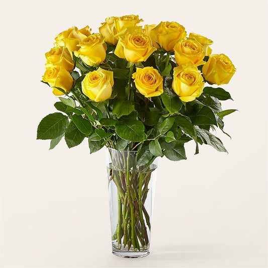 Long Stem Yellow Rose Bouquet – D'FLOR FLOWERS AND GIFTS SHOP INC, San Juan PR