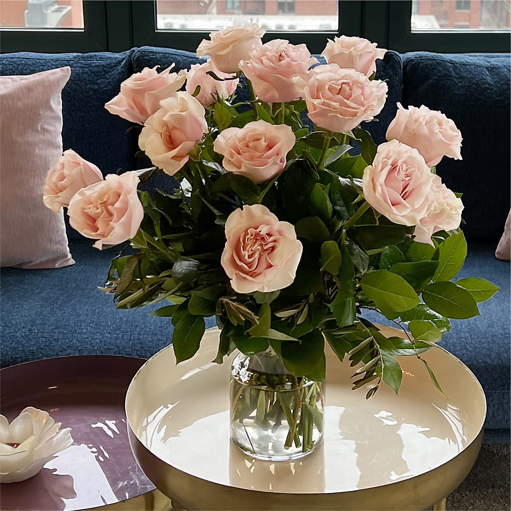 Long Stem Pink Rose Bouquet – D'FLOR FLOWERS AND GIFTS SHOP INC, San Juan PR