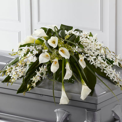 Angel Wings Casket Spray – D'FLOR FLOWERS BOUTIQUE, San Juan PR