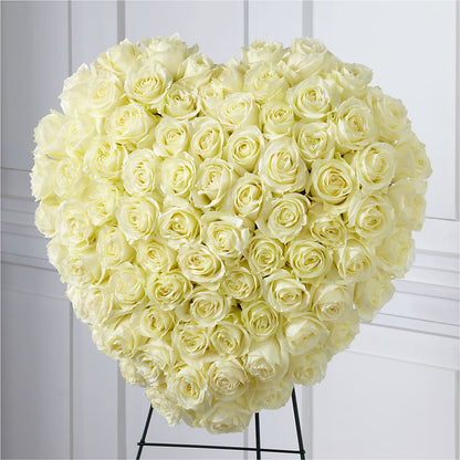 Elegant Remembrance Standing Heart – D'FLOR FLOWERS BOUTIQUE, San Juan PR