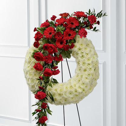 Graceful Tribute Wreath – D'FLOR FLOWERS BOUTIQUE, San Juan PR