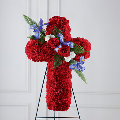 Faithful Hero Floral Cross – D'FLOR FLOWERS BOUTIQUE, San Juan PR