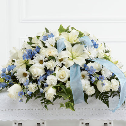 Tender Treasure Casket Spray – D'FLOR FLOWERS BOUTIQUE, San Juan PR
