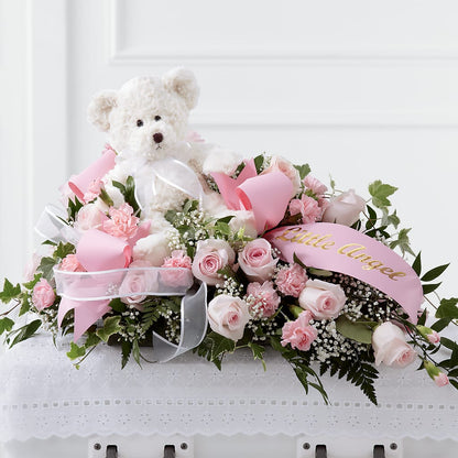 Touch of Sympathy Casket Spray – D'FLOR FLOWERS BOUTIQUE, San Juan PR