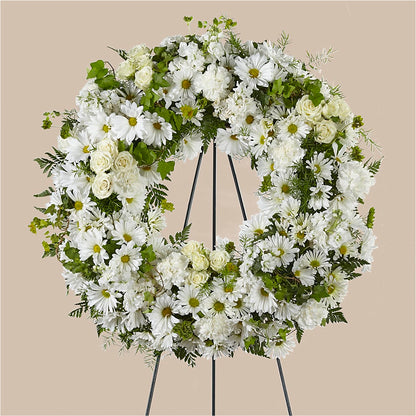 Faithful Wishes Wreath – D'FLOR FLOWERS BOUTIQUE, San Juan PR