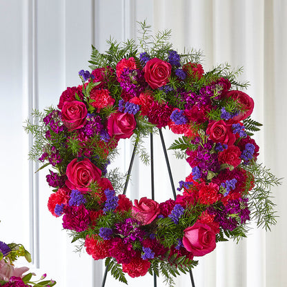 Calming Colors Wreath – D'FLOR FLOWERS BOUTIQUE, San Juan PR