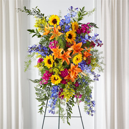 Sunlit Memories Standing Spray (Standard) – D'FLOR FLOWERS AND GIFTS SHOP INC, San Juan PR