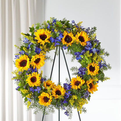 Bright Rays Wreath – D'FLOR FLOWERS BOUTIQUE, San Juan PR