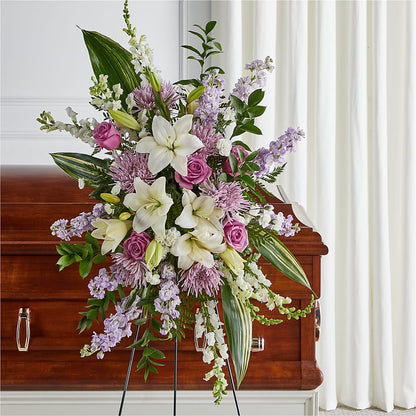 Grateful Hearts Standing Spray – D'FLOR FLOWERS BOUTIQUE, San Juan PR