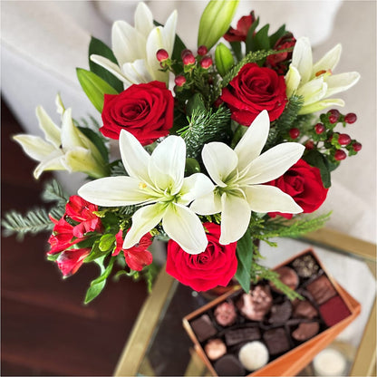 Evergreen Delight Bouquet and Chocolate Gift Set – D'FLOR FLOWERS AND GIFTS SHOP INC, San Juan PR