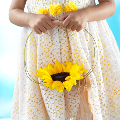 Sweet Sunshine Flower Girl Bouquet – D'FLOR FLOWERS BOUTIQUE, San Juan PR