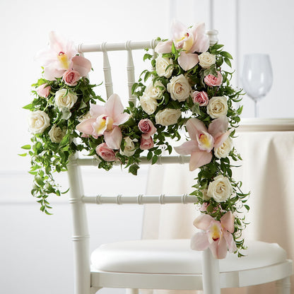 Orchid Rose Chair Décor – D'FLOR FLOWERS BOUTIQUE, San Juan PR